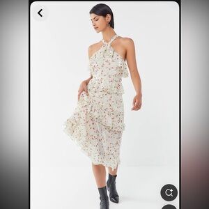 Urban Outfitters Sacramento Tiered Ruffle Floral Dress size 6